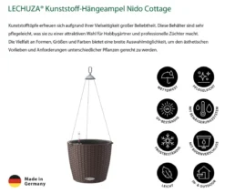 LECHUZA® Kunststoff-Hängeampel Nido Cottage