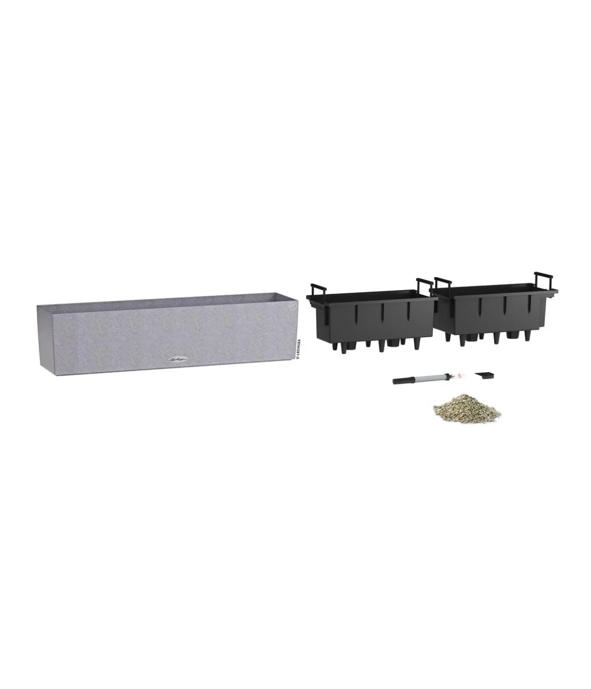 LECHUZA® Kunststoff-Kasten Balconera Stone, rechteckig