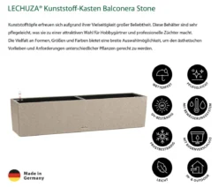 LECHUZA® Kunststoff-Kasten Balconera Stone, rechteckig