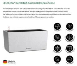 LECHUZA® Kunststoff-Kasten Balconera Stone, rechteckig