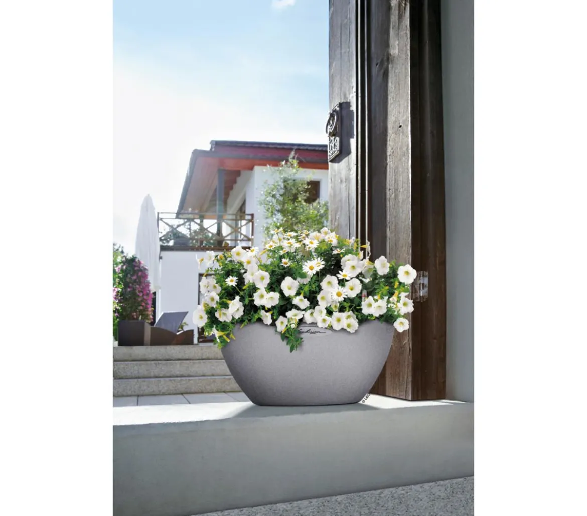 LECHUZA® Kunststoff-Schale 'Cubeto Stone', rund