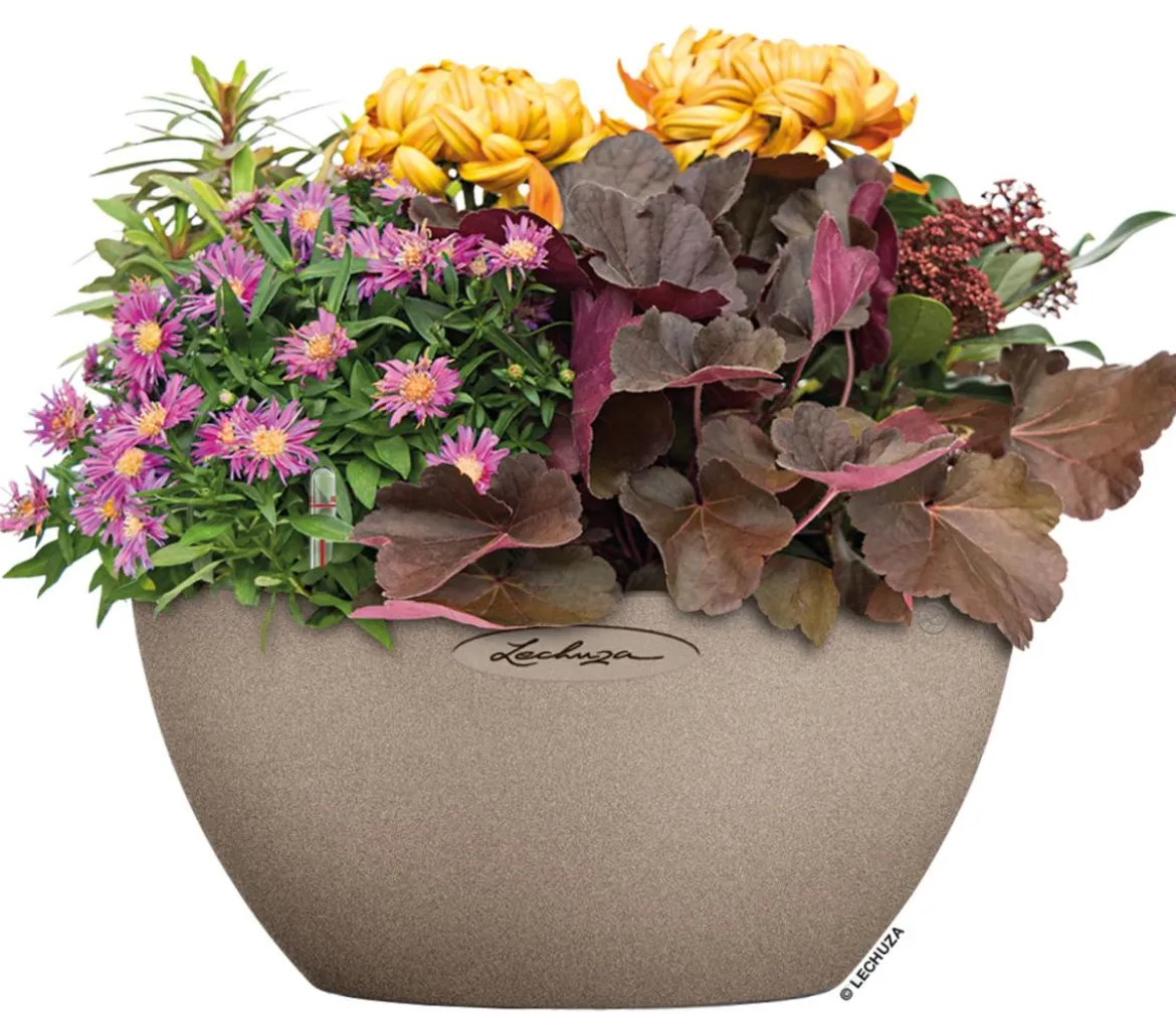 LECHUZA® Kunststoff-Schale 'Cubeto Stone', rund