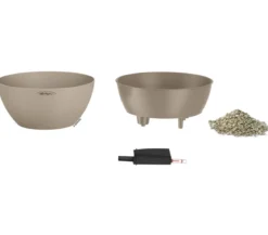 LECHUZA® Kunststoff-Schale 'Cubeto Stone', rund