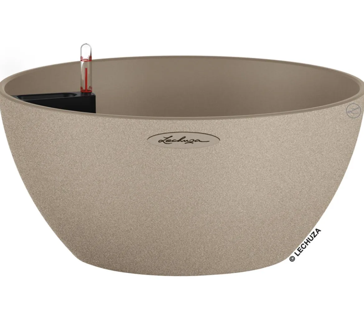 LECHUZA® Kunststoff-Schale 'Cubeto Stone', rund