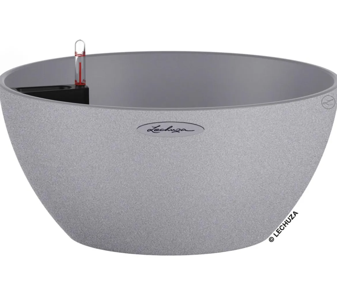 LECHUZA® Kunststoff-Schale 'Cubeto Stone', rund