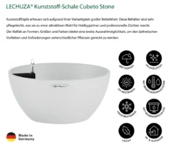 LECHUZA® Kunststoff-Schale 'Cubeto Stone', rund