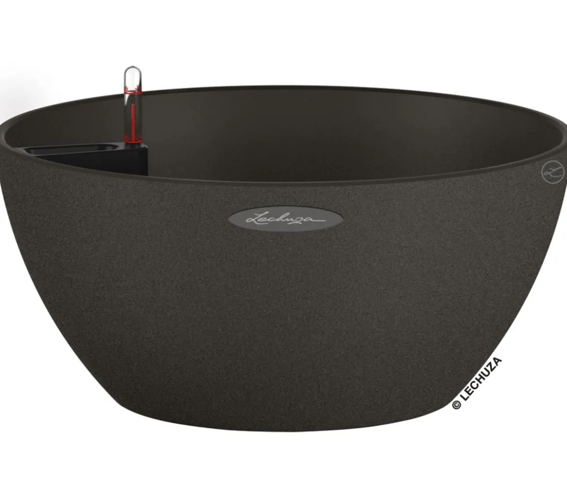 LECHUZA® Kunststoff-Schale 'Cubeto Stone', rund