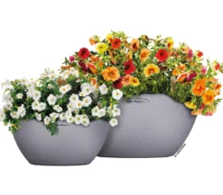 LECHUZA® Kunststoff-Schale 'Cubeto Stone', rund