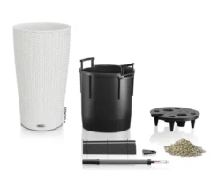 LECHUZA® Kunststoff-Säule Cilindro Cottage inkl. Pflanzeinsatz, konisch