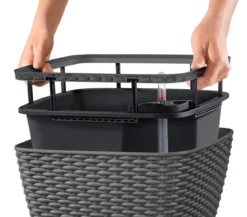 LECHUZA® Kunststoff-Topf Bacino Cottage, quadratisch, ca. B30/H18/T30 cm