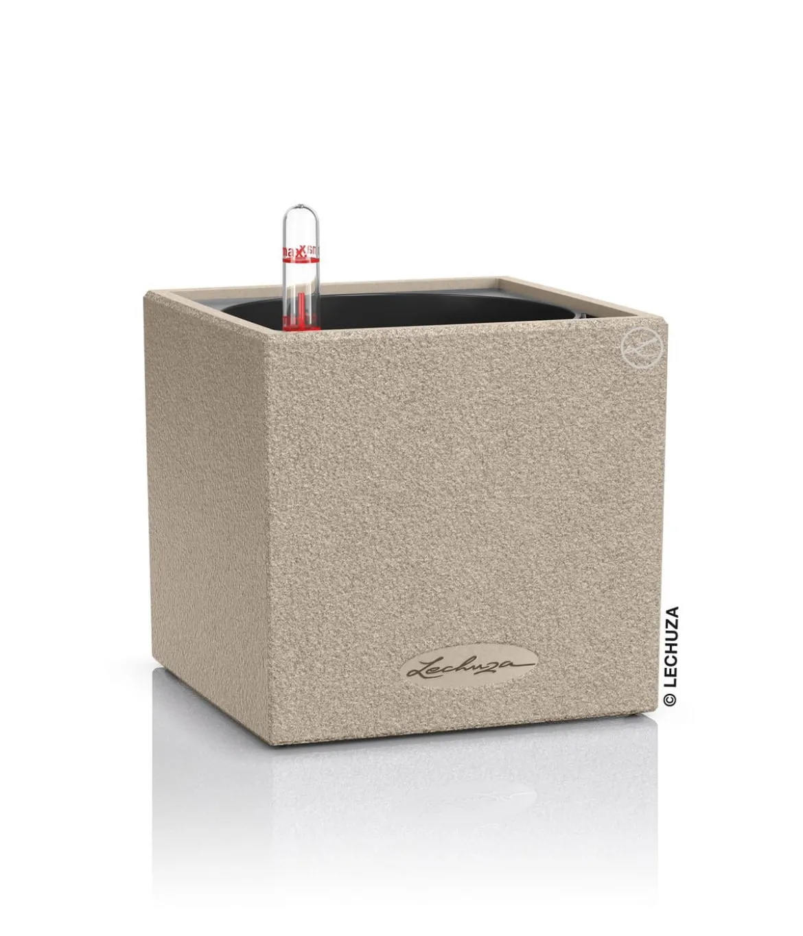 LECHUZA® Kunststoff-Topf Canto Stone, eckig, ca. B14/H13,5/T14 cm