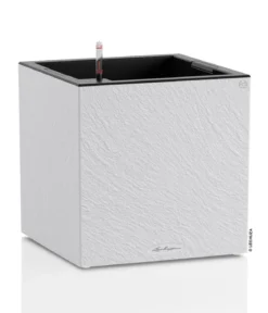 LECHUZA® Kunststoff-Topf Canto Slatestone inkl. Pflanzeinsatz, quadratisch