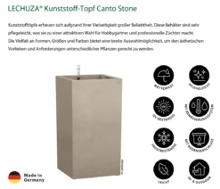 LECHUZA® Kunststoff-Topf Canto Stone, quadratisch