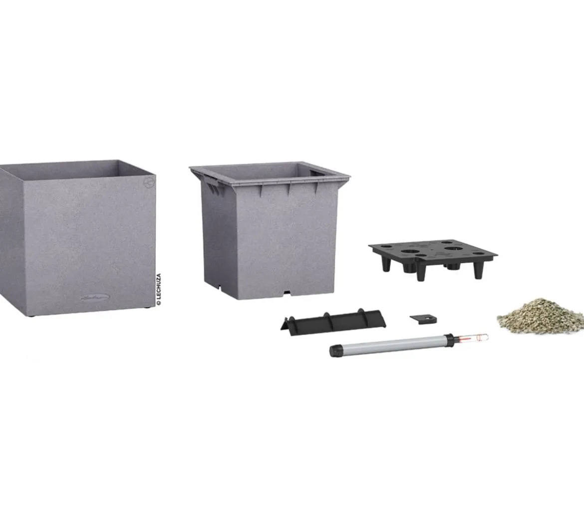 LECHUZA® Kunststoff-Topf Canto Stone, quadratisch