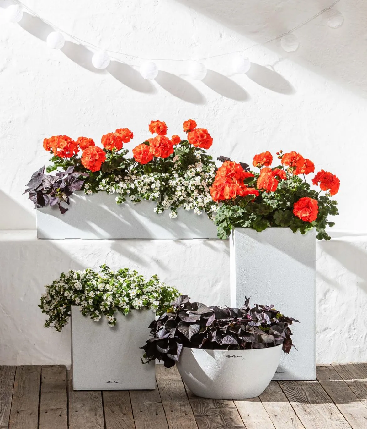 LECHUZA® Kunststoff-Topf Canto Stone, quadratisch