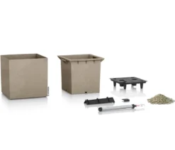 LECHUZA® Kunststoff-Topf Canto Stone, quadratisch