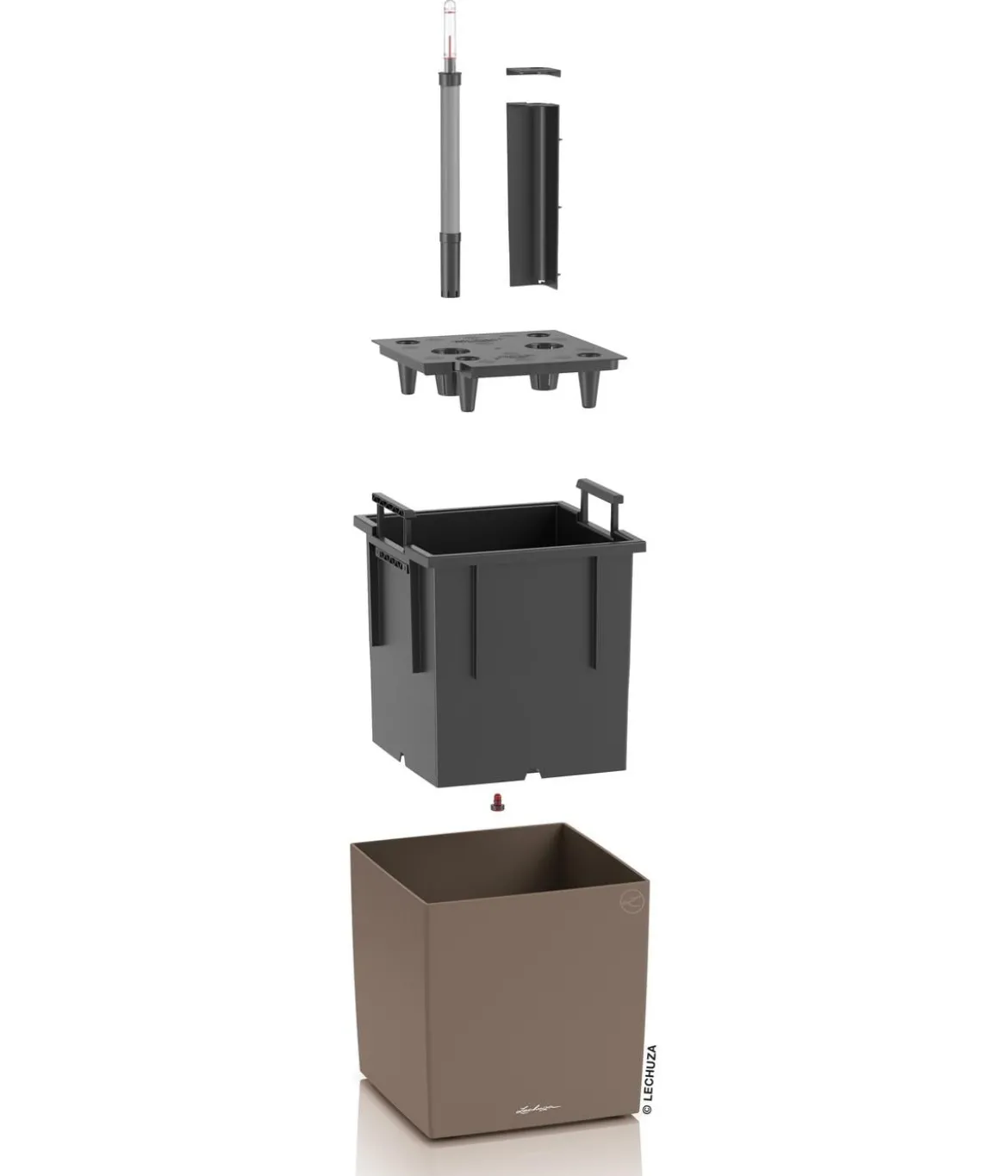 LECHUZA® Kunststoff-Topf Cube, rechteckig