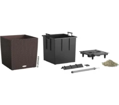 LECHUZA® Kunststoff-Topf Cube Cottage, quadratisch