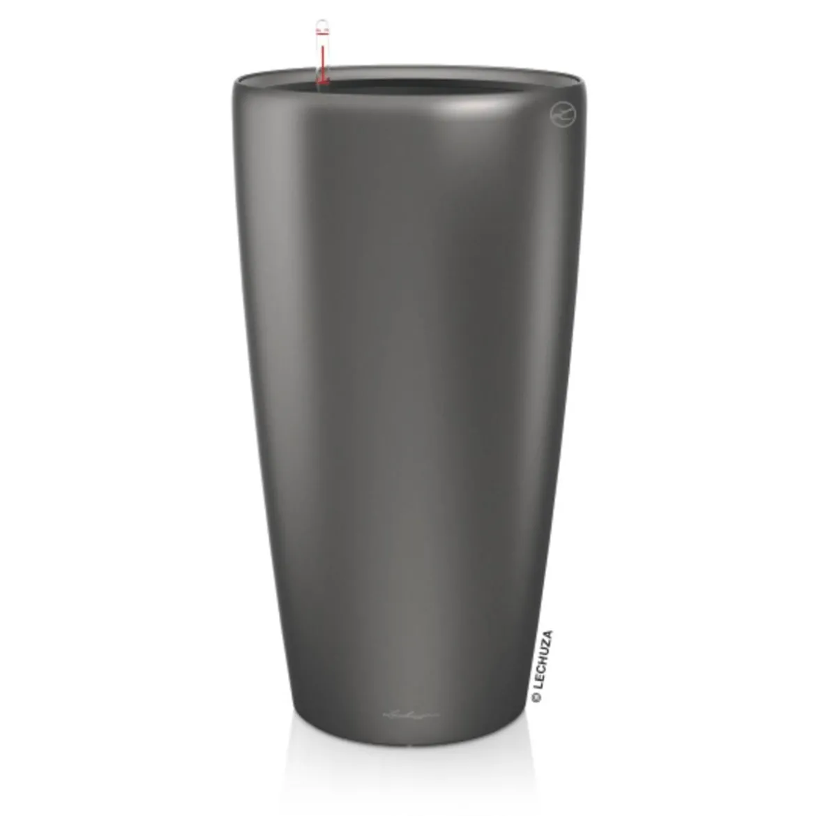 LECHUZA® Rondo hochglanz All-in-One-Set, schwarz, 15749