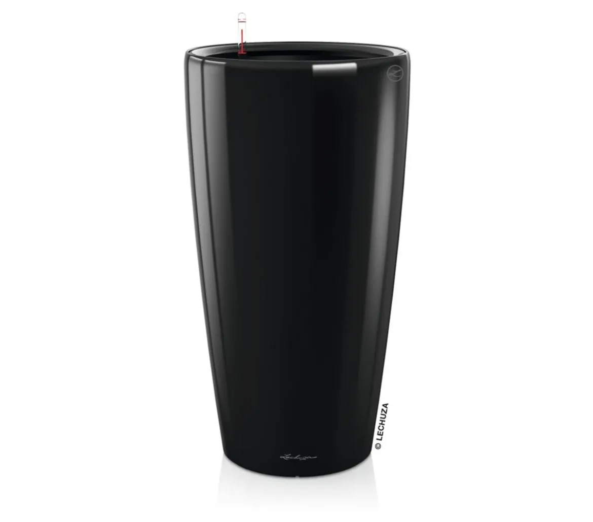 LECHUZA® Rondo hochglanz All-in-One-Set, schwarz, 15749