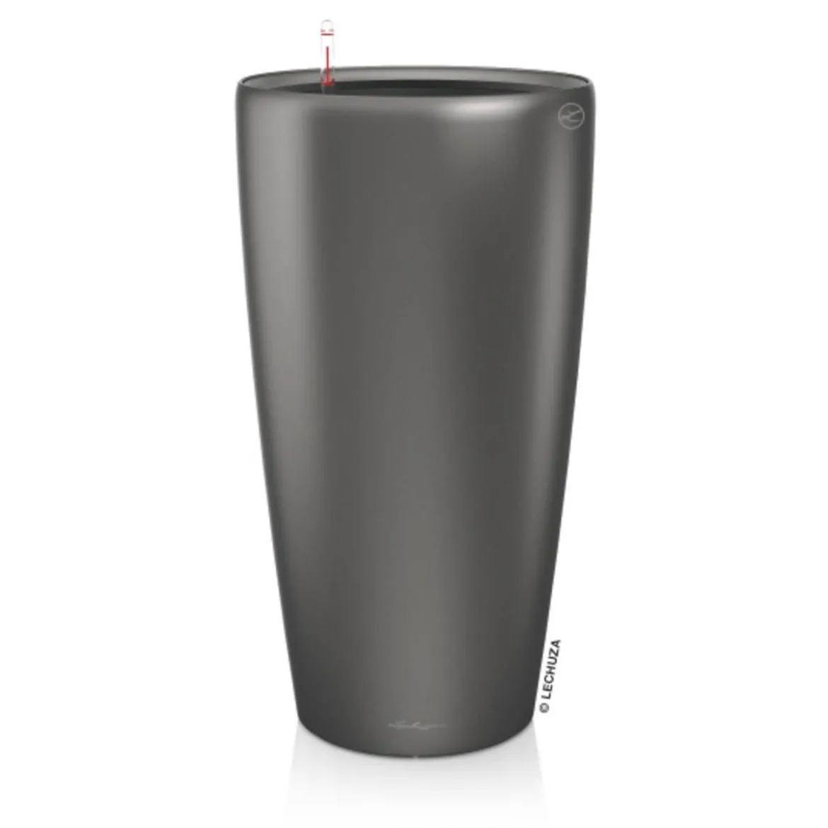 LECHUZA® Rondo hochglanz All-in-One-Set, schwarz, 15749
