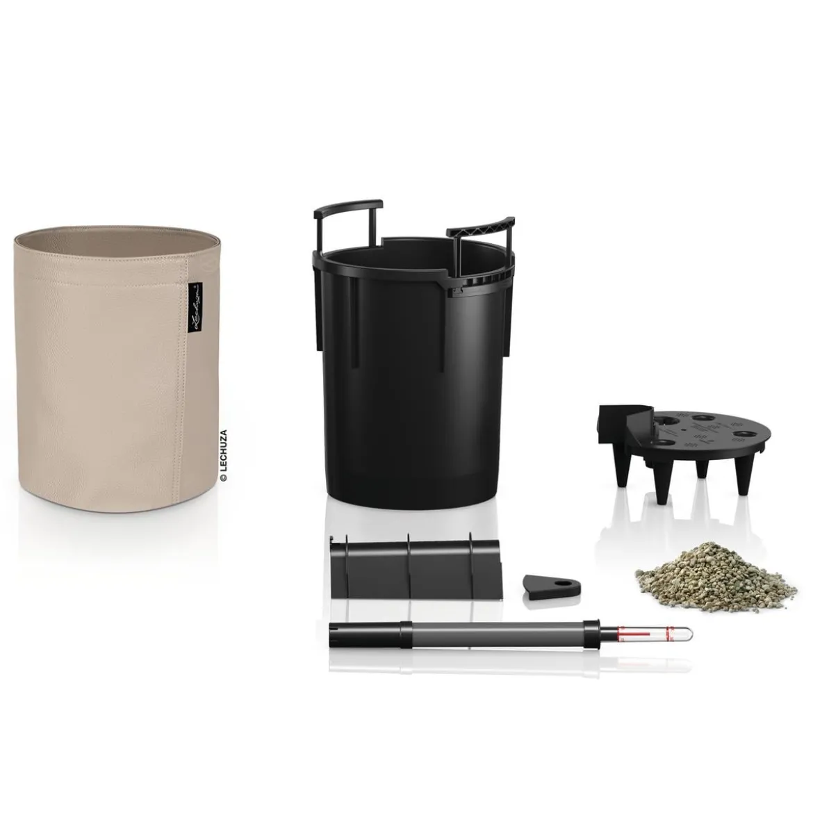 LECHUZA® TRENDCOVER Lederoptik, All-in-One Set