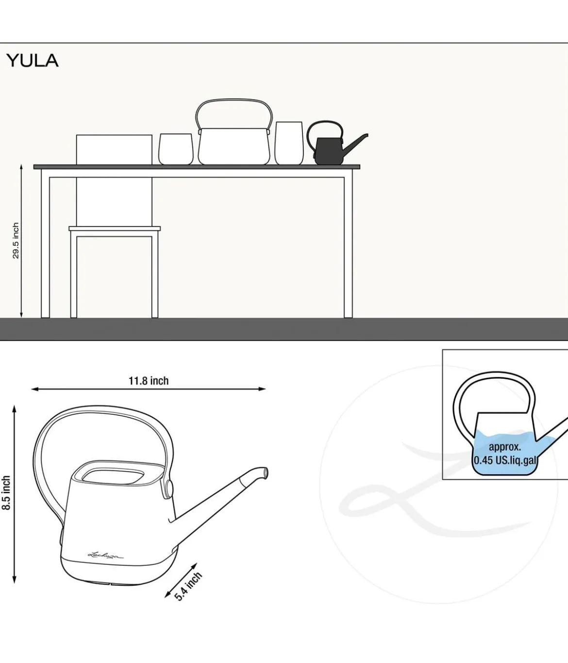 LECHUZA® YULA Gießkanne, 1,7 l