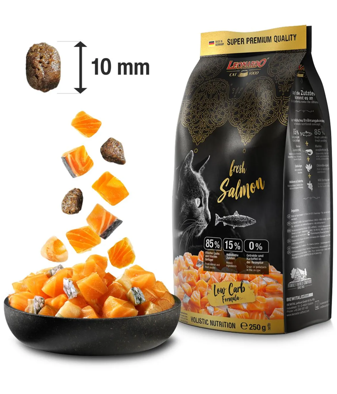 Leonardo Trockenfutter für Katzen Adult fresh Salmon, Lachs