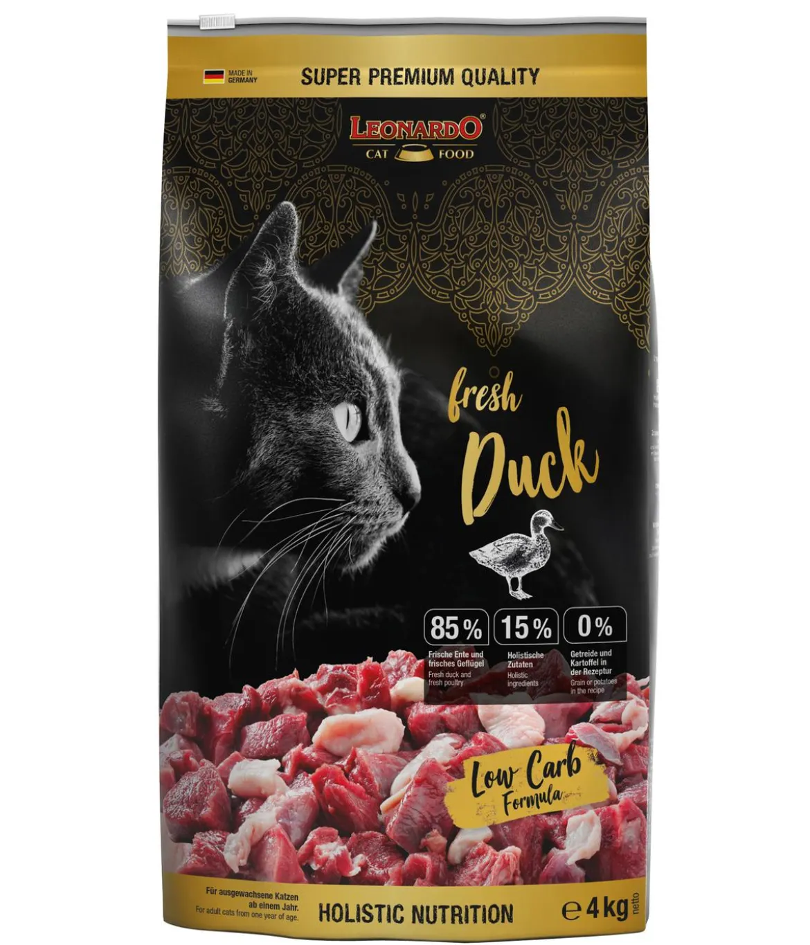 Leonardo Trockenfutter für Katzen Adult fresh Duck, Ente