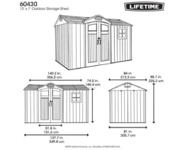 Lifetime Gerätehaus Pluto, ca. B356,2/H225,3/T213,3 cm