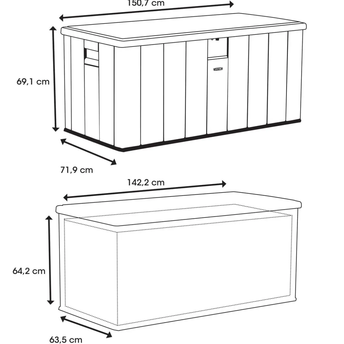 Lifetime Kissenbox Harmony, 570 l