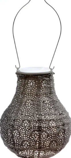 Lumiz Solar-Lampion Bulb Fan Taupe, ca. Ø16/H20 cm