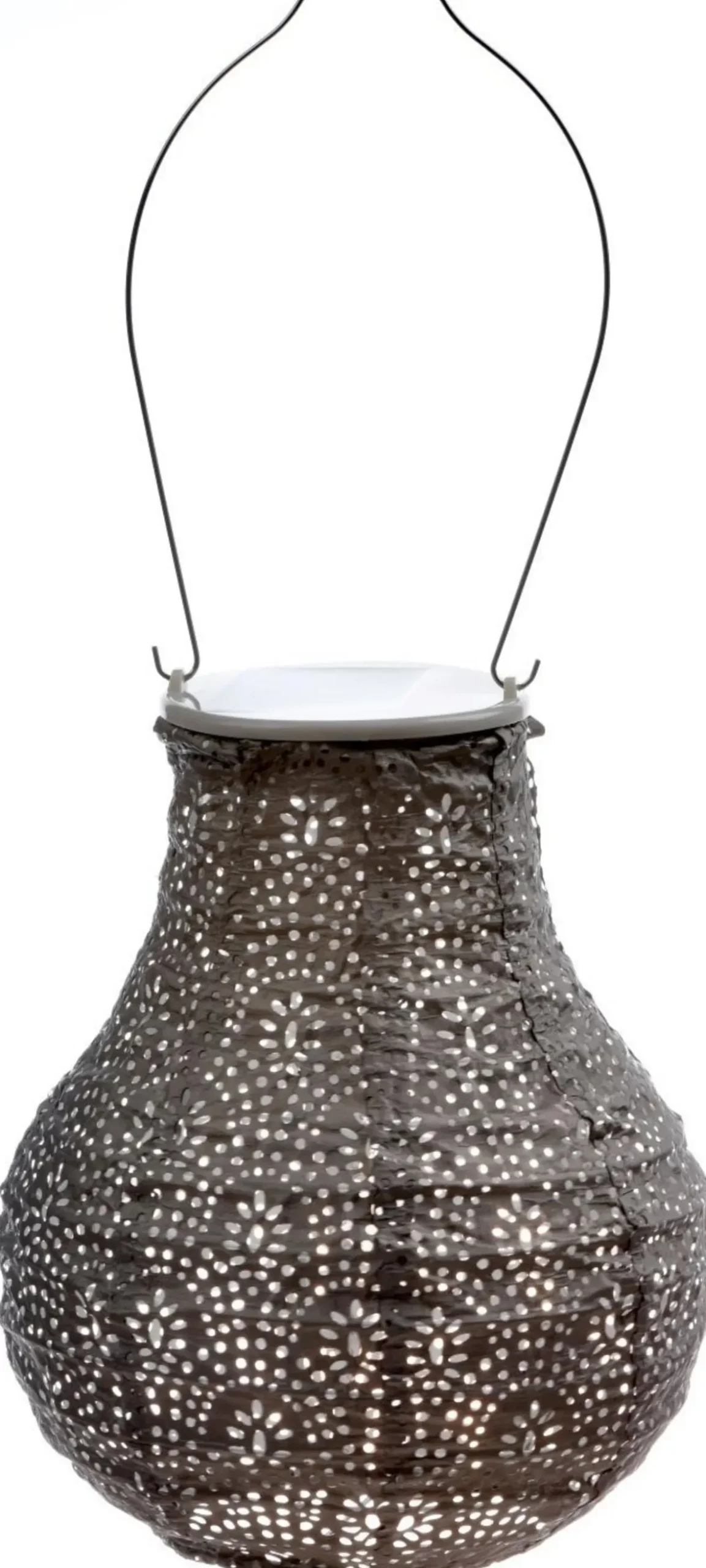 Lumiz Solar-Lampion Bulb Fan Taupe, ca. Ø16/H20 cm