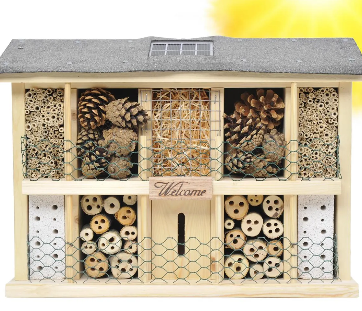 LUXUS-INSEKTENHOTELS Solar-Insektenhotel Landsonne, ca. B47/H34/T12,5 cm