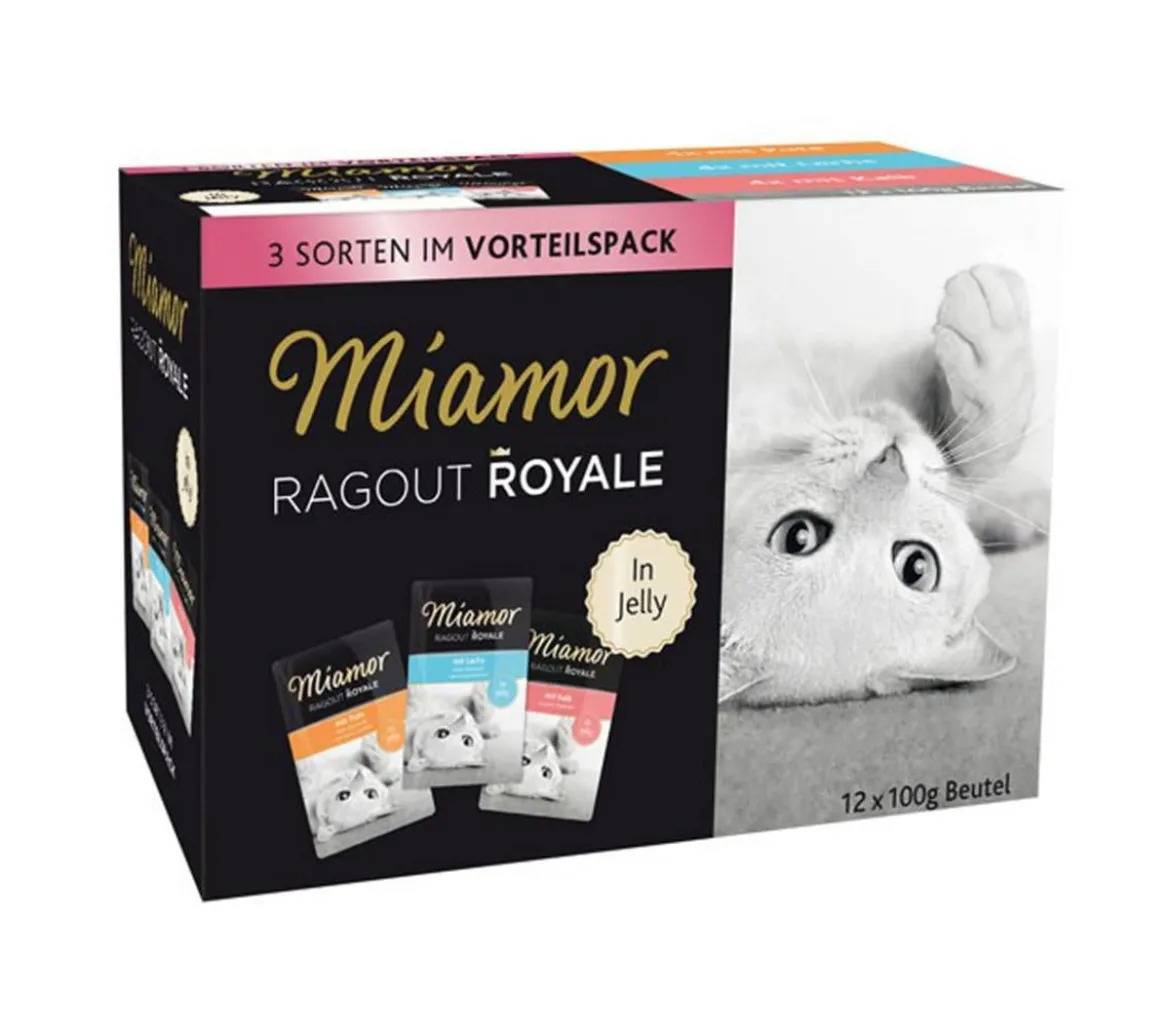 Miamor Nassfutter für Katzen Ragout Royale in Jelly Multipack, 12 x 100 g