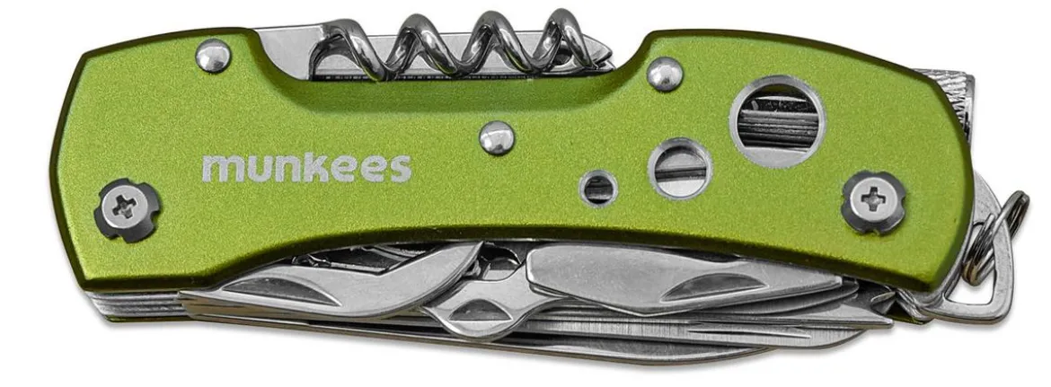 munkees® Edelstahl-Taschenmesser LED, ca. B9,5/H1,6/T3,1 cm
