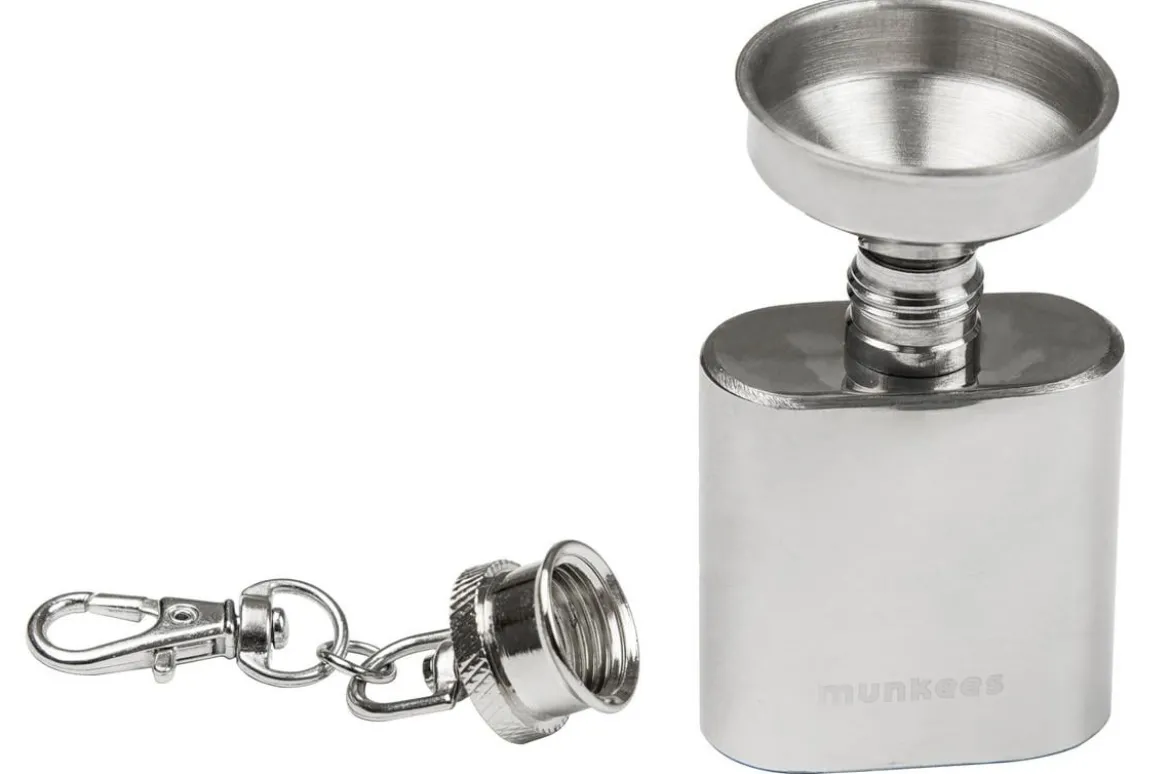 munkees® Schlüsselanhänger Flachmann-Set Kippis, ca. B4,5/H8/T2,2 cm