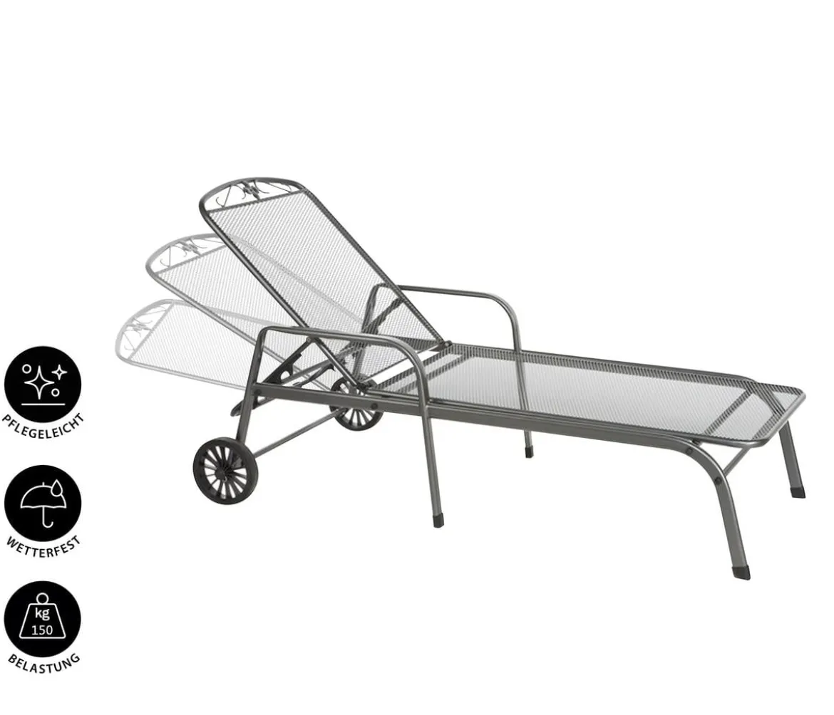 MWH Gartenliege Savoy, ca. B81/H52/T187 cm
