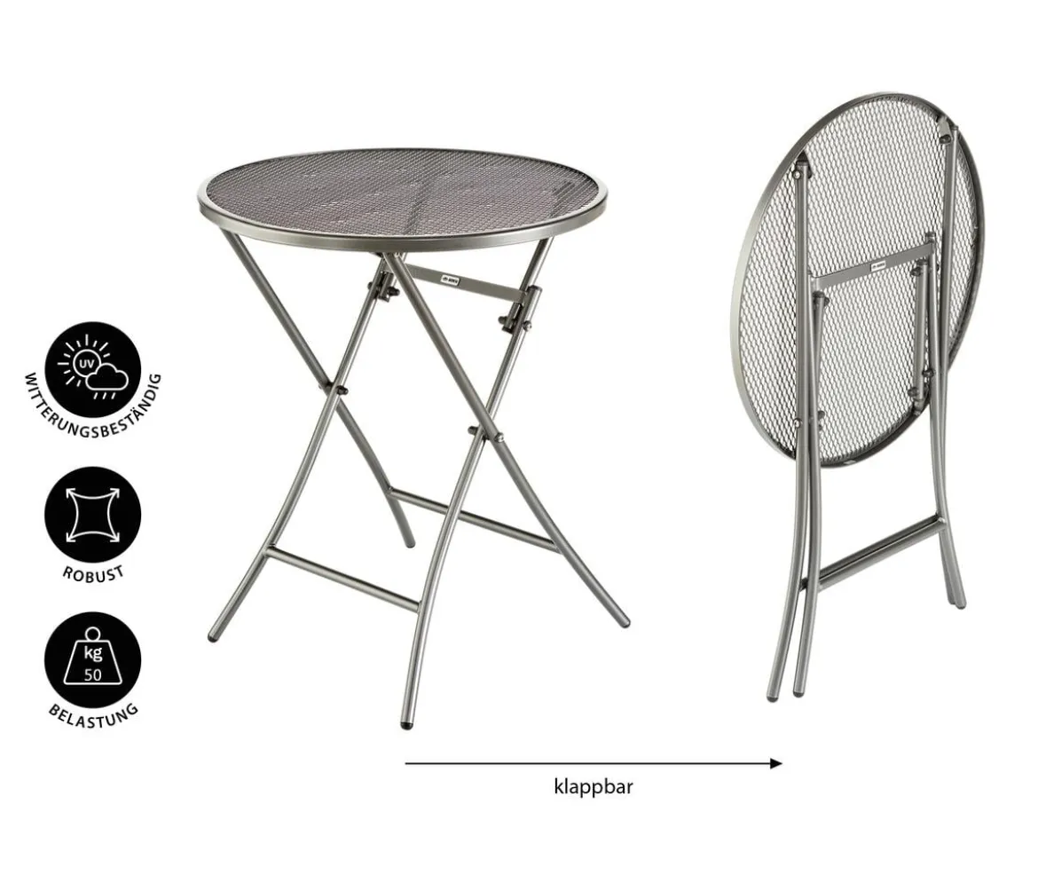 MWH Klapptisch Cafe Latte, ca. Ø60/H72 cm
