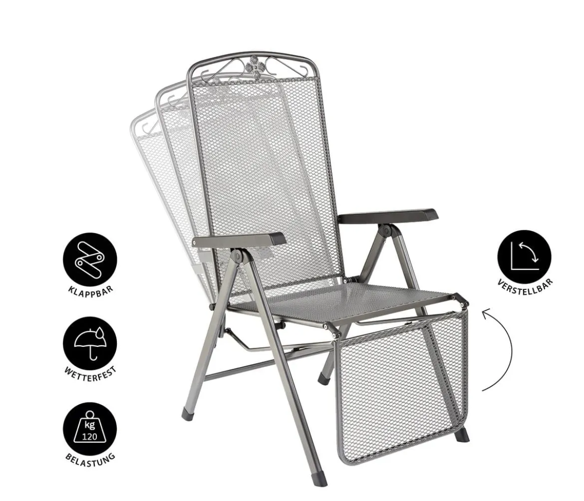 MWH Metall-Relaxsessel Savoy, ca. B58/H110/T cm