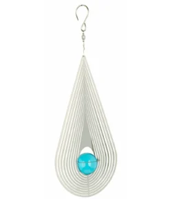 NATURE'S MELODY Windspiel Cosmo Träne, 13 x 4,5 x 33,5 cm, silber/blau