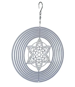 NATURE'S MELODY Windspiel Cosmo Mandala, Ø 20 x 29,3 cm, silber