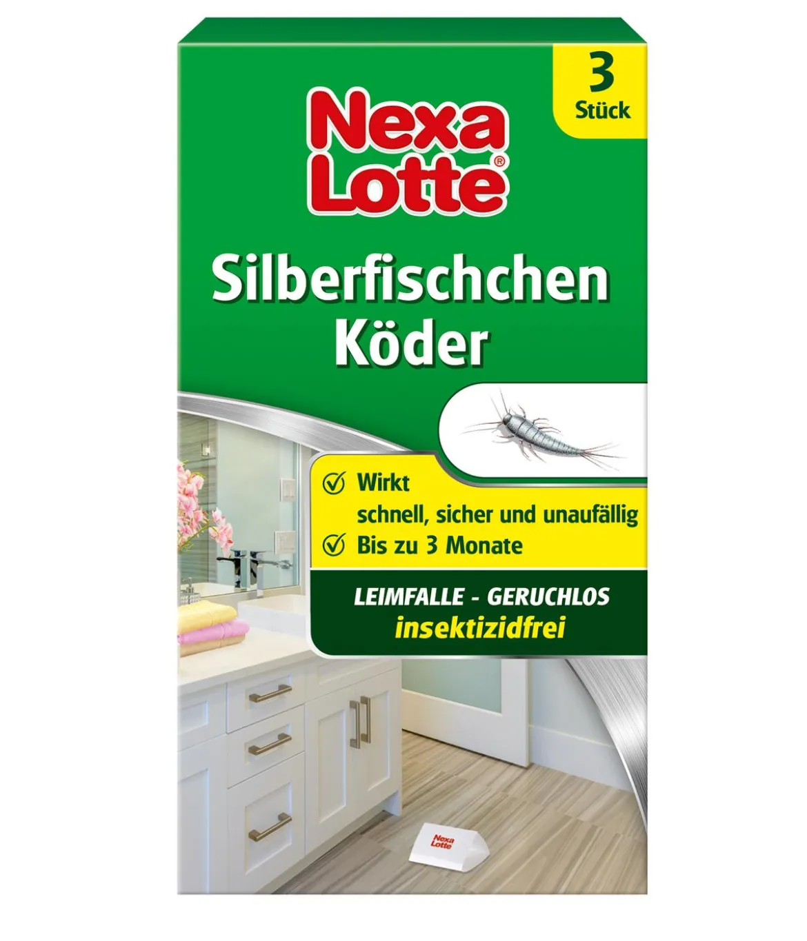 Nexa Lotte® Silberfischchen Köder, 3 Stück