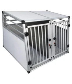 Nobby Aluminium-Autotransportbox Doppelt New Design, silber, ca. B92/H68/T88 cm