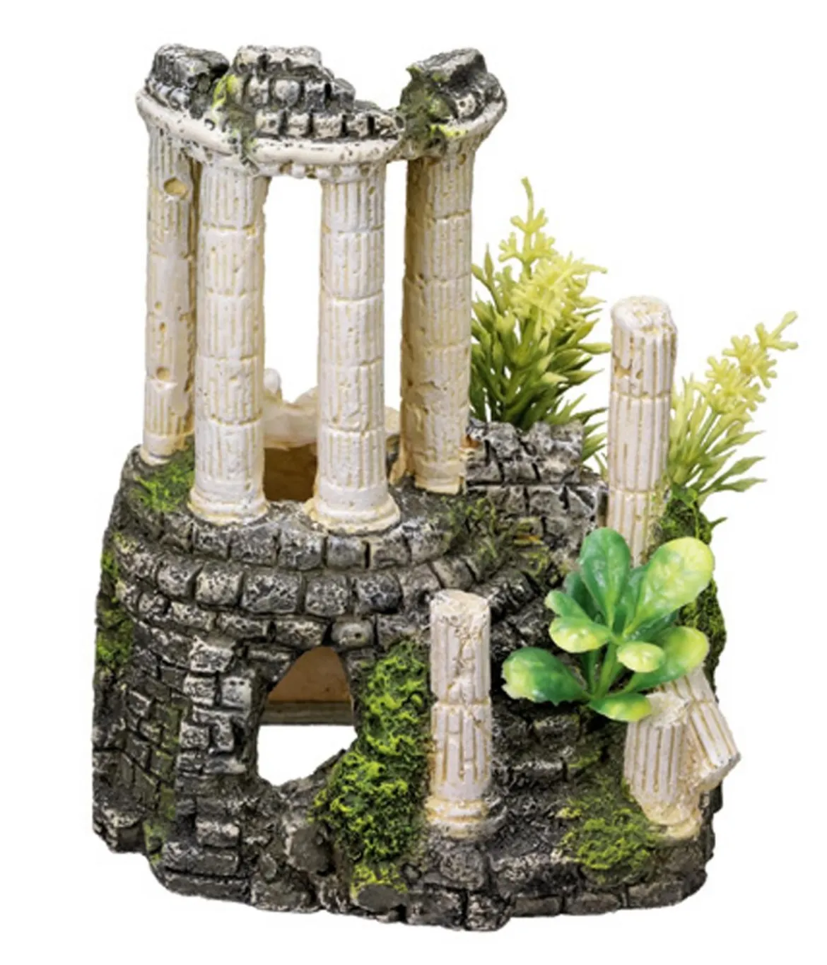 Nobby Aquariumdeko Antike Säulen mit Pflanzen, ca. B11,2/H14/T10 cm