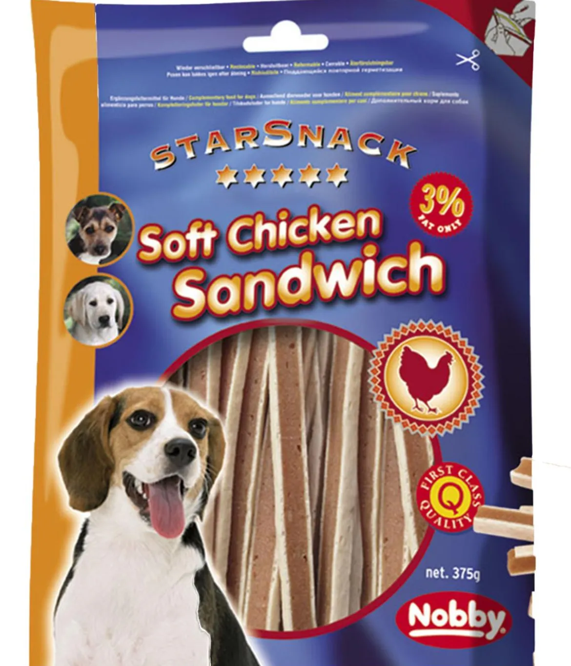 Nobby® Hundesnack Soft Chicken Sandwich, 375 g