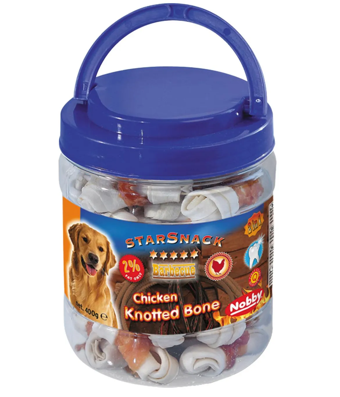 Nobby® Hundesnack StarSnack Barbecue Chicken Knotted Bone, Hühnchen, 400 g