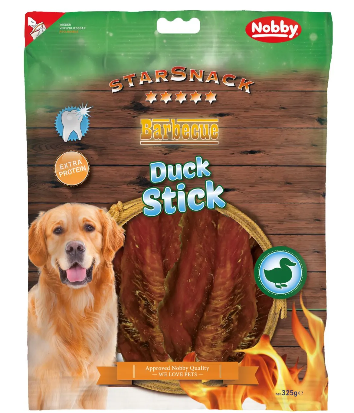 Nobby Hundesnack StarSnack Barbecue Duck Stick, 375 g
