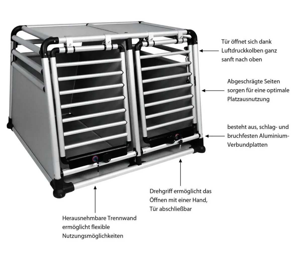 Nobby Hundetransportbox Round Corner Doppelbox, ca. B96,5/H68,6/T83,5 cm