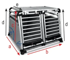Nobby Hundetransportbox Round Corner Doppelbox, ca. B96,5/H68,6/T83,5 cm
